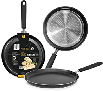 IBILI - Sarten de crepes fusion, 22 cms, Aluminio, Antiadherente, Apto para induccion