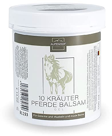 Anik-Shop 10 KRÄUTER PFERDEBALSAM 500ml für Gelenke und Muskeln Pferdesalbe Sportgel Körpercreme Balsam Creme Gel 99