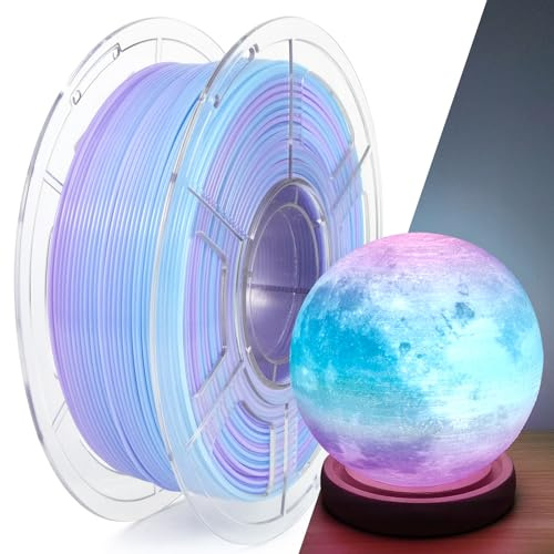 IEMAI PETG Filament 1.75mm 1Kg, Gradient Blue Purple Translucent PETG 3D Printer Filament, High Speed Printing, Compatible with Bambu Lab, AMS, AMSLite, Dimensional Accuracy +/- 0.02 mm