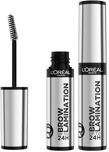 L'Oréal Paris Infaillible Brow Lamination Gel für Augenbrauen mit professionellem Laminierungseffekt mit langem Halt, Farbe transparent, 2 Stück