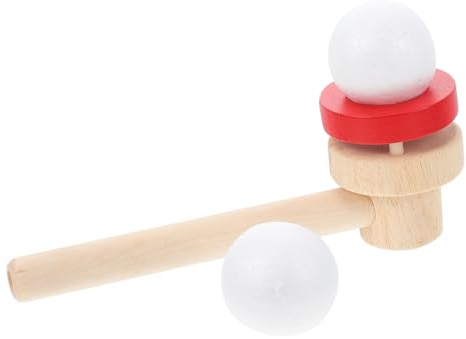 UPKOCH Floating Ball Blower Toy Breath Exercise Toy for Kids Blowing Ball Playthings for Family Interactive Play Hand-Eye Coordination Training Indoor Outdoor Educational Game 2 Foam Balls Included