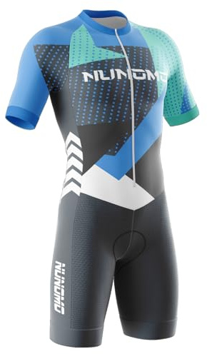Homme Pro Trifonction Manches Courtes Sports de Plein Air Vêtements de Triathlon, pour Course À Pied,Trisuit léger Courtes Manches pour Duathlon Natation, Cyclisme Body (TYPE-10,3XL)