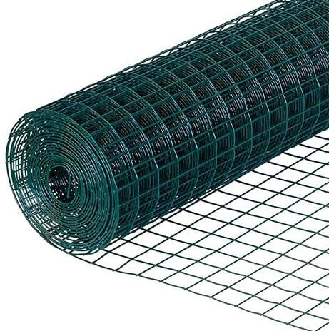 Paladian Grillage a Poule - Grillage Acier gainé de Plastique - Maille carrée 13mm en PVC - Grillage Cloture Volaille ou Jardin - Taille 1m x 10m - Multi Usage et Résistant - Marque Française