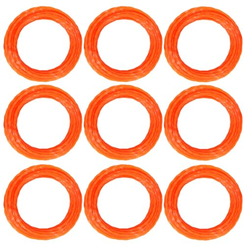 Yweller 9-pack reservtråd gräsklippare extra stark tråd med 2,0 mm diameter för Makita grästrimmer DUR189, DUR191L, DUR191U, DUR192L, 42 M trimmertråd för Makita 191D89-4 2-trådshuvud Tap&Go