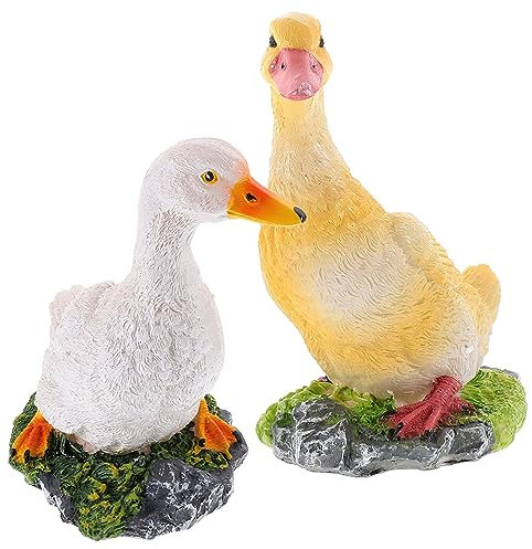 TOYANDONA 2pièces Figurine Décorative Réaliste pour Jardin Statue Ornement pour Étang Décor Vivant pour Cour Décor Simulé pour Bassin
