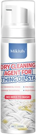 200ml ölfleckentferner Für Kleidung,Fleckenentferner Kleidung,Wollwaschmittel,Trockenreinigung Kleidung,No-wash,Trocken-Wäschespray für Daunenjacke, Daunendecke,Polyestergewebe,Fleckenspray