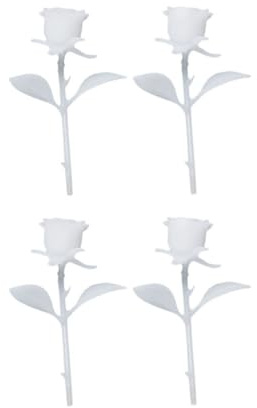 Cabilock 4pcs Miniature Rose Model DIY Craft Kit Creative Handmade Crystal Rose Ornaments for Home Decoration Stylish Mini for Unique Floral Art Projects