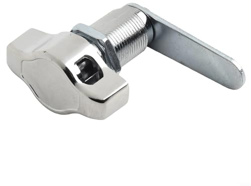 Lot de 10 serrures à came sans clé en alliage de zinc – Serrure mécanique pour boîte aux lettres, vitrines, armoires à outils, tiroirs 16 mm, 20 mm, 25 mm, 30 mm (10 pièces, 30 mm)