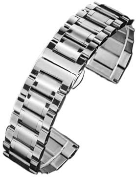 MENGKEG Armband I Rostfritt Stål 13 Mm 14 Mm 16 Mm 18 Mm 20 Mm 22 Mm 24 Mm Metallurband Länkarmband Klockarmband Svart Silver Rose Guld