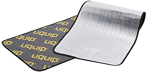 Uquip Isomatte Flexy 190 Silber/grau I superleichte Campingmatte I wasserdicht & schmutzabweisend I aluminiumbeschichtete Isoliermatte zum Schutz vor Kälte & Nässe I für Camping, Wandern & Festivals