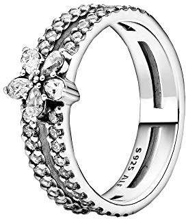 Pandora Funkelnde Schneeflocke Doppelring Sterling-Silber 50