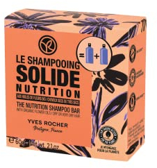 Yves Rocher GREEN HEROES Festes Shampoo Mild & Sanft - zartes Shampoo für gesunde und geschmeidige Haare - Haarseife für mehr Glanz in den Haaren (Nutrition)