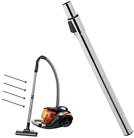 ALGOMAS® Tubo aspiradora 32mm de diámetro - Extensible - Acero inoxidable - Adaptable a todas las marcas con 32mm de diametro en el tubo