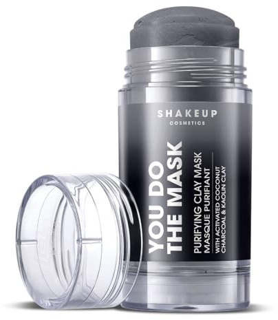 Shakeup Cosmetics Mens Charcoal Face Mask Stick, Purifies, Cleanses, Hydrates & Nourishes with Coconut extract. Vegan, Mess-free & Easy to Apply, 35g. Aka. YOU DO THE MASK
