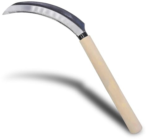 Elegital Kana Hoe 217 - Zappa/falce giapponese perfetta per diserbo e coltivazione. Il bordo della lama è molto affilato., Beige-a,