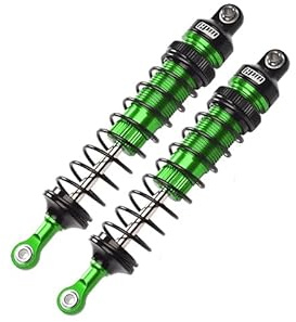 GPM Upgrades Aluminum 6061-T6 Front Adjustable Spring Dampers For1/10 Rock Rey LOS03009T1/T2 RC Car (Green)