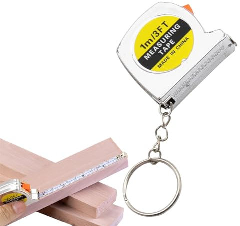 Mètre à ruban - Porte-clés avec mètre à ruban de 3 pieds | ruban de mesure rétractable | ruban à mesurer avec bloc coulissant pour ruban à mesurer portable | mètre à ruban A