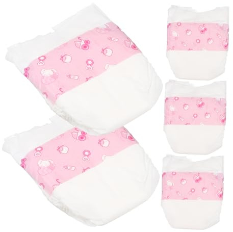 HAWILLOSCH Pañales Reutilizables para Muñecas Reborn 30 Cm, Tamaño Pequeño, Tela Suave Blanca, 5 Piezas, Accesorios para Muñecas De Juego De Simulación