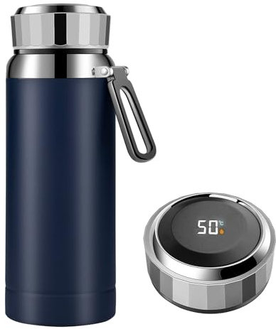 Homealexa Tazza da Viaggio 800ml in Acciaio Inox 304, Borraccia Termica con Display Touch per Temperatura, Tazza Isolata Caldo/Freddo