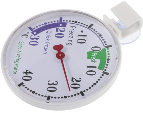 Mobestech Termómetro Analógico Para Frigorífico y Congelador Indicador De Temperatura Precisa Para Cámaras Frigoríficas Medidor Reutilizable Para Supermercados y Plantas Farmacéuticas Contro
