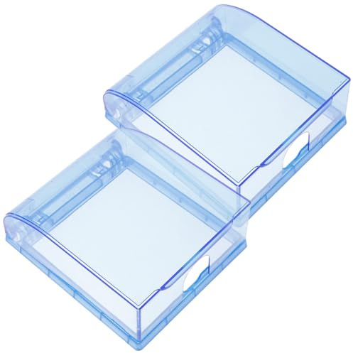 GARVALON 2 pezzi Protezione Presa Elettrica Copripresa Adesivo Doppio Anti-umidità per Bagno e Toilette con Design Trasparente Blu