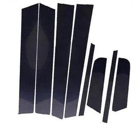 Pour Mazda 3 2006 2007 2008 2009 2010 2011 2012 8 Pièces Noir Brillant Montants Fenêtre Porte Couverture Latérale Autocollant