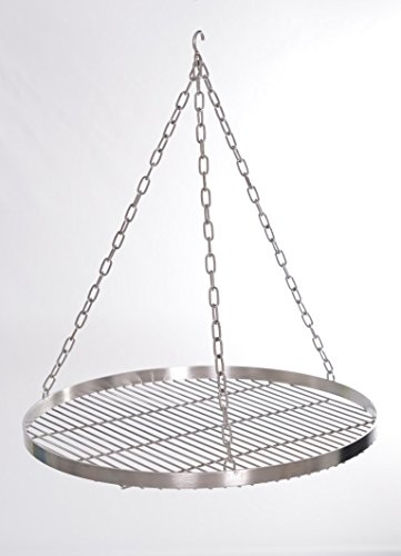 Grille pivotante en acier inoxydable V2A - Diamètre : 70 cm - Espacement entre les barres : 14 mm