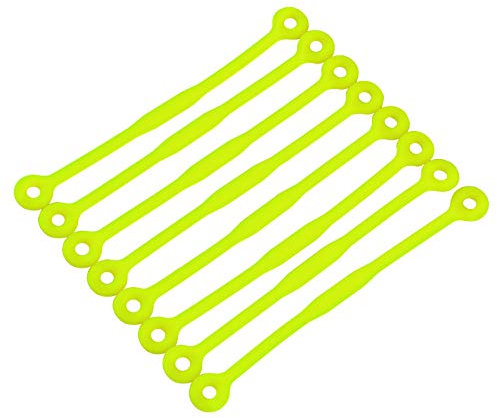 Andux Tennis Racket Vibration Dampeners Squash Racket Shock Absorber Silicone Tennis String Shock Damping Pack of 8 BZQ-05 (Yellow)