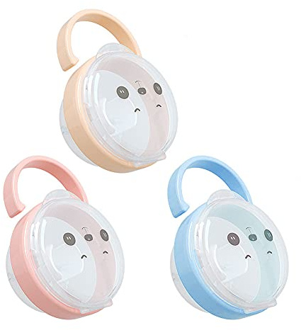 Boîte à Tétine Bébé,3 Pièces Boîte de Sucette Portable Bébés Boîtes de Rangement pour Tétine pour Voyage en Plein Air Stockage Quotidien