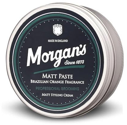 Morgan's Pomade Pasta Matt, Pasta per Modellare i Capelli da Uomo, Finish Matt e Tenuta Media per Tutti i Tipi di Capelli, Fragranza di Arancia Brasiliana 75ml