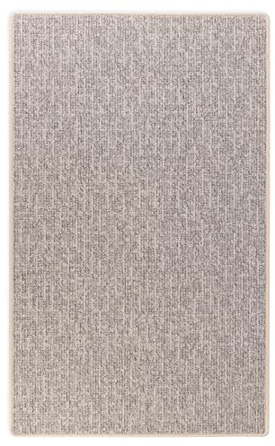 Floordirekt Teppich Läufer Alto - Meterware - Teppichläufer Küchenläufer Flurteppich auf Maß - Wohnzimmerteppich Flurläufer (Silber, 80 x 200 cm)