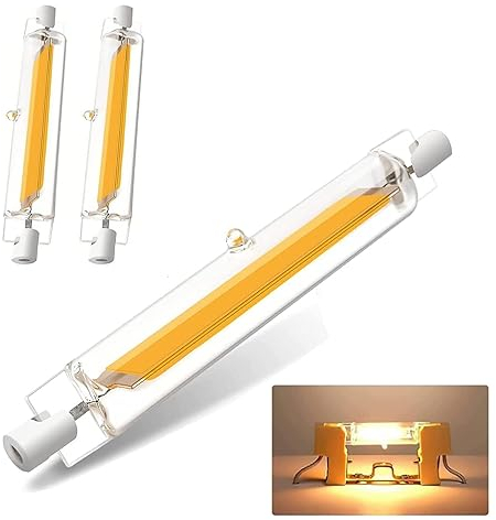 Wenuan R7S LED 78mm Dimmbar Lampen,R7S Warmweiß 3000K,R7S 78mm 10W Led Leuchtmittel Ersatz für 100W R7S Halogenlampen,COB LED Birnen 1000LM Flackerfrei,360° Abstrahlwinkel,AC 220V-240V,2er Pack