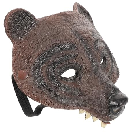 ifundom Maschera Orso Nero Leggera E Comoda Maschera Testa Animale Per Costume Carnevale Cosplay Feste Halloween Accessorio Mascherata Adulti 9X8 Pollici