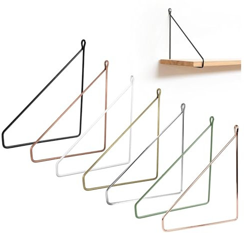 Natural Goods Berlin 2X Regalhalterung PANKOW 250mm - Design Regalträger aus Metall Rosé glänzend - Wandhalterung für Regalbretter - Regalhalter für Wandregale in Wohnzimmer, Küche & Bad