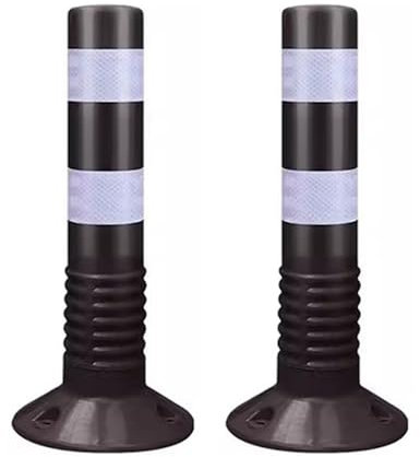 Coni stradali, Paletti delimitazione, Nero Bianco Coni Stradali Per Il Parcheggio, Barricata Di Sicurezza Riflettente Commerciale Per Strada Vialetto Marciapiede Garage All'aperto Porta D'ingresso(2 P