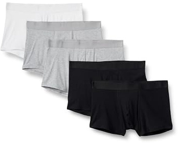 Amazon Essentials Boxer in Jersey di Cotone, Biancheria Intima Uomo, Pacco da 5