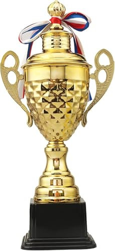LYCN Goldene Sieger Trophäe, 37 cm Große Pokaltrophäe für Sportturniere, Wettbewerbe, Zeremonien und Partys