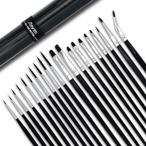 Afantti 20 Piezas Pinceles Pintura Detalle Finos Juego de Pinceles para Pintar Artista | Ultra Thin Long Tip | para Arte Acrílica Miniatura Modelo