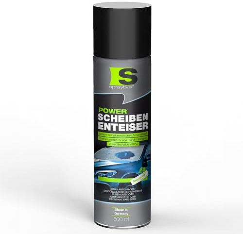 Spraytive 1 dégivreur de pare-brise Power de 500 ml - Spray dégivrant pour vitres et serrures - Agit en quelques secondes jusqu'à -20 °C - N'abîme pas les matériaux - retarde la formation de glace