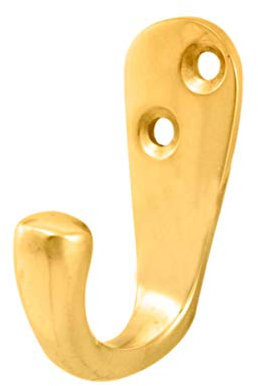 Carlisle Brass AA26 Viktorianischer Kleiderhaken, Messing, poliert, 46 x 19 mm