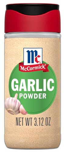 McCormick Garlic Powder, Non GMO, Made from Fresh, Whole Garlic Cloves, For Bringing Consistent Flavor to Meals & Recipes, 3.12 oz