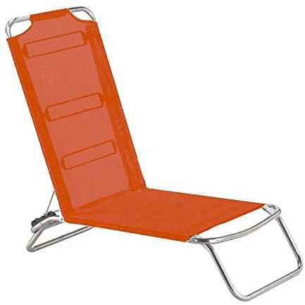 Fiam Jolly - Lettino Da Sole Da Esterno - Telaio Alluminio, Tela Texfil Arancio