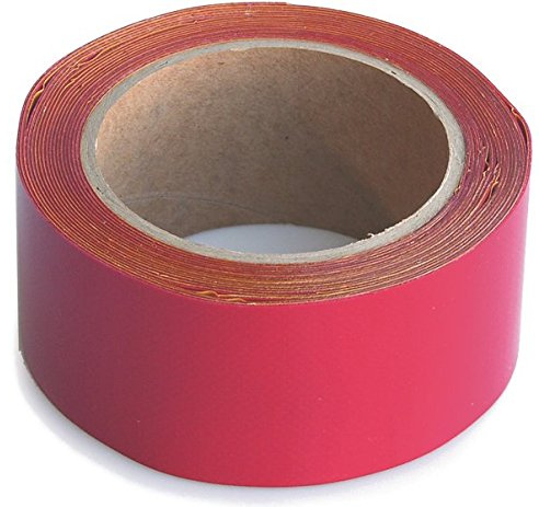 WUPSI PVC-Planen-Reparaturband - Klebeband zur Reparatur von Löchern & Rissen an LKW-Plane, Anhängerabdeckung, Markise & Zelt - Rot, 5 cm X 5 m