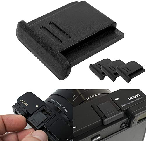 Copri slitta flash esterno, set di 3, copri slitta per i modelli Panasonic serie DMC-FZ, serie G, modelli Canon ad eccezione di EOS M, hot shoe cover per macchina fotografica, coperchio di protezione