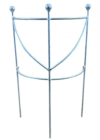 Staudenhalter halbrund H:50 B:30 T:16cm stabil verzinkt massiv Vollmaterial 6 mm, Pflanzenstütze, Rankhilfe, Rankgitter