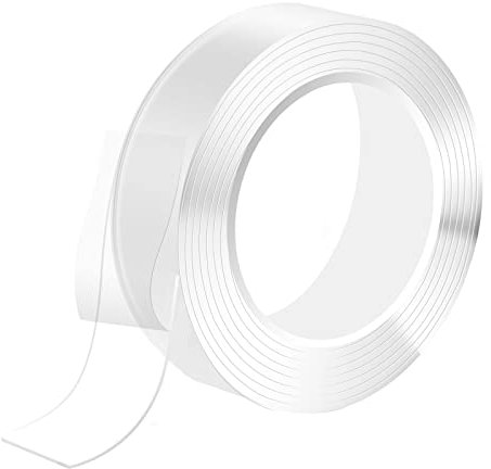 SLETIE Nano Double Sided Tape Heavy Duty, 1m x 2cm x 2mm Multi-Functional Transparent Reusable Nano Adhesive Tape, Washable Traceless Strong Gel Tape for Carpet, Photos Wall, Posters, Kitchen, Party