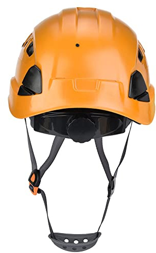 Säkerhetshjälm Justering Av Säkerhetshjälm Industriellt Arbete Skyddshjälm Bergsklättringshjälm Med Hakrem För Bergsklättringsräddning Och Industri(Orange)