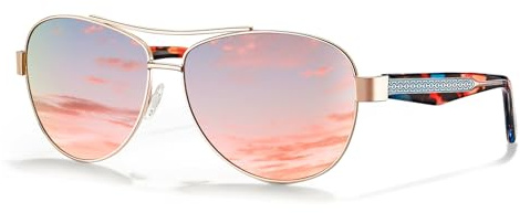 Carfia Lunettes de Soleil Polarisées UV400 pour Femme Lunettes de Soleil Pilote Rétro Stylées