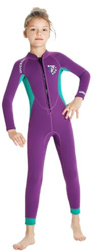 doorslay Neoprenanzug für Kinder und Mädchen, 2,5 mm Neopren, langärmlig, vollständiger Tauchanzug für Tauchstrand, Pool