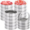 YOUNTHYE 24PCS Crumpet Rings, 10cm/4inch Cake Rings Stainless Steel Double Rolled Cooking Rings, Non Stick Crumpet Rings Tart Rings Baking Rings for Cookie Muffin Pancake Egg